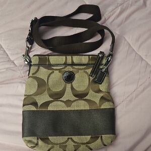 Coach Brown and Tan Crossbody Bag
